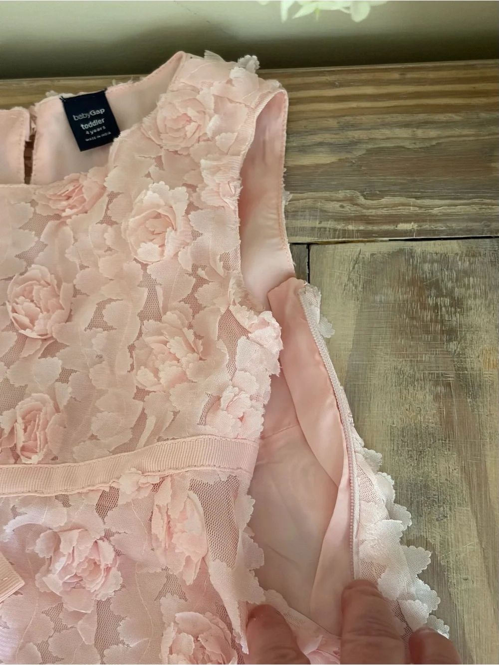 GAP Pink Rosette Petals Sleeveless Party Dress 🌸